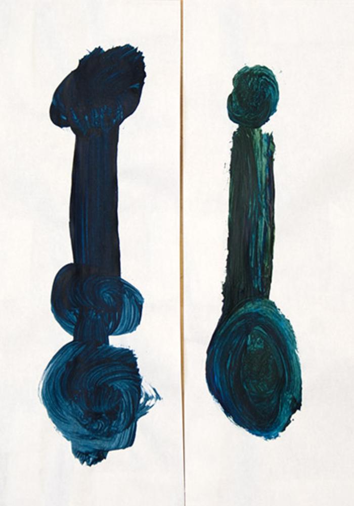 Mancino, astratto blu