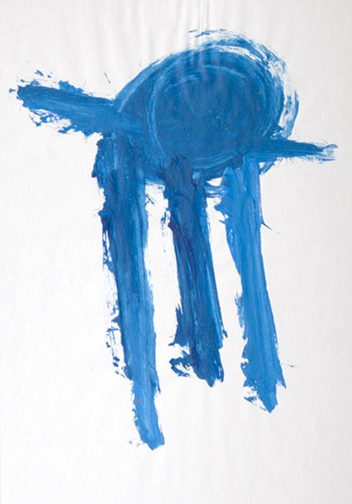 Mancino, astratto azzurro