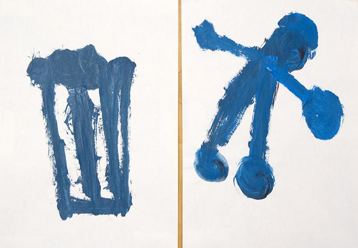 Mancino, astratto indaco