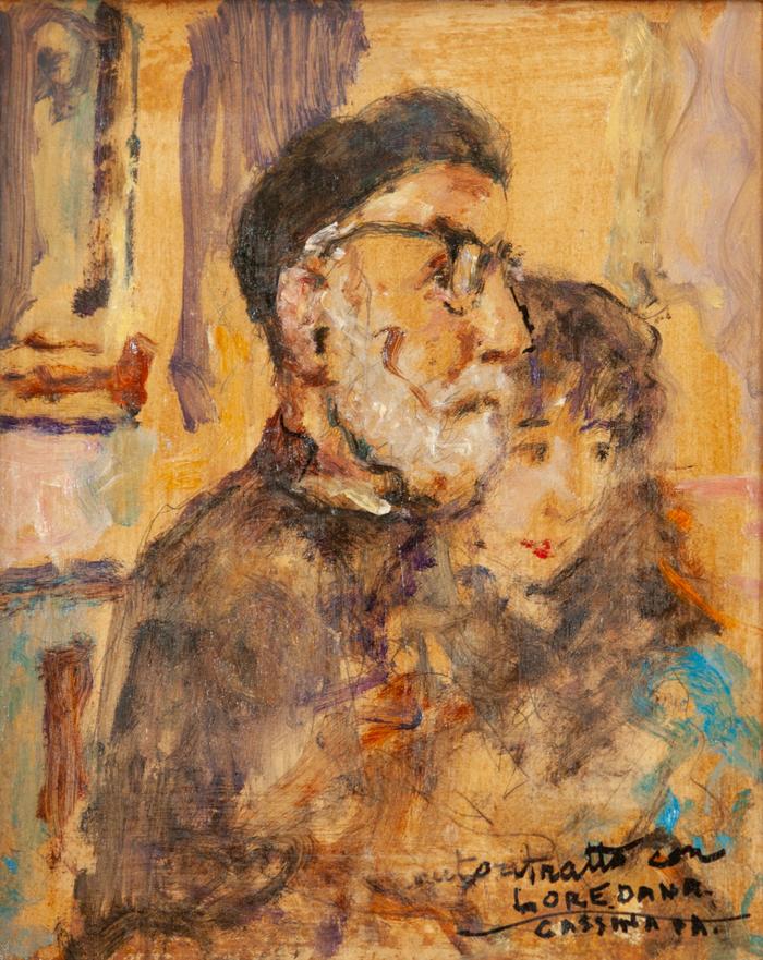 1. <i>Autoritratto con Loredana</i>
olio su masonite
50 x 40 cm
